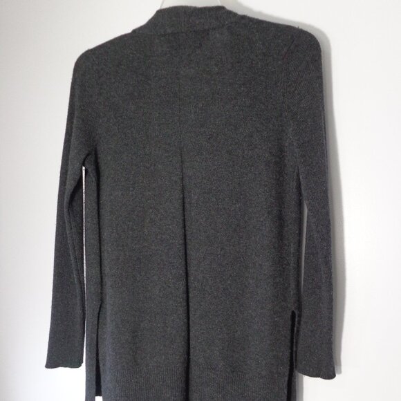 Max Studio Women's Cardigan Sweater Gray 100% 2-Ply Cashmere Open Front Size S - Picture 2 of 6